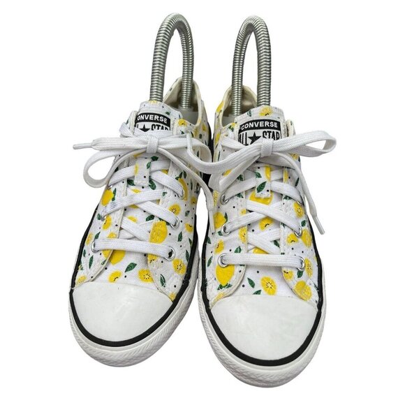 Converse All Star Chuck Taylor Classic Low Shoes Sneakers Lemon Print Youth 2 - Picture 3 of 8